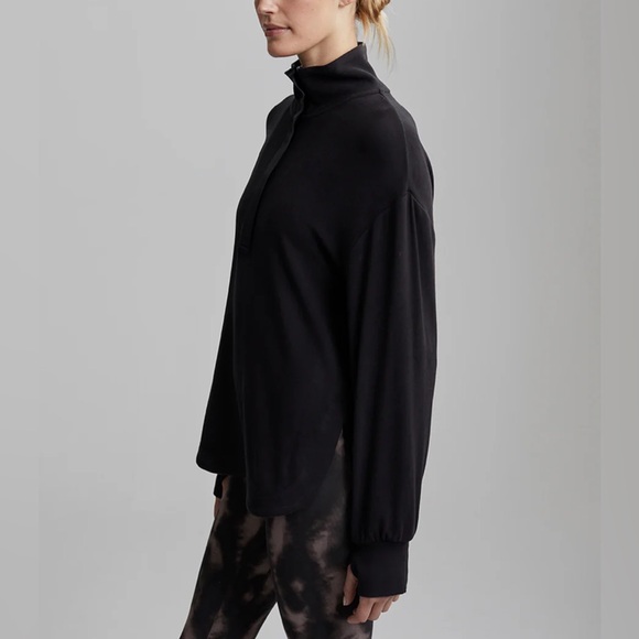 Varley Roeder Half Zip Midlayer Pullover Sweatshirt Black Size Small 1/4 Zip - Picture 3 of 16